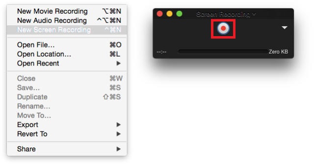 Pausar la grabación de pantalla QuickTime en Mac