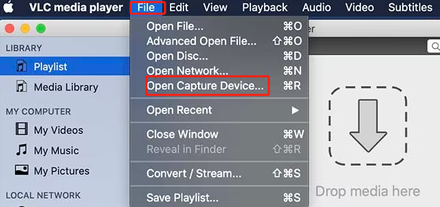 Grabador de pantalla gratuito para Mac - VLC