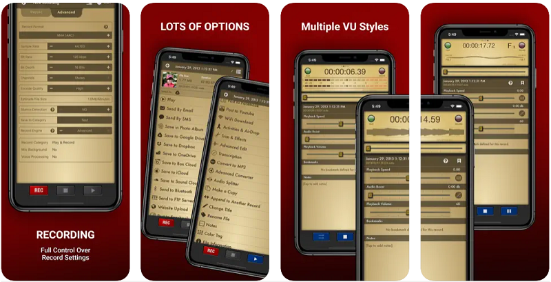 Aplicación de grabación de radio para iPhone
