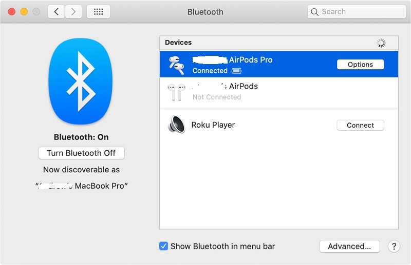 Cómo conectar AirPods a Mac