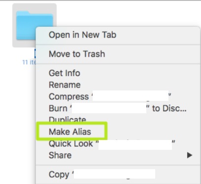 Crear acceso directo en Mac en el escritorio