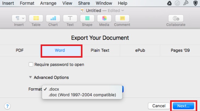 Cómo exportar archivos de Pages a un documento de Word
