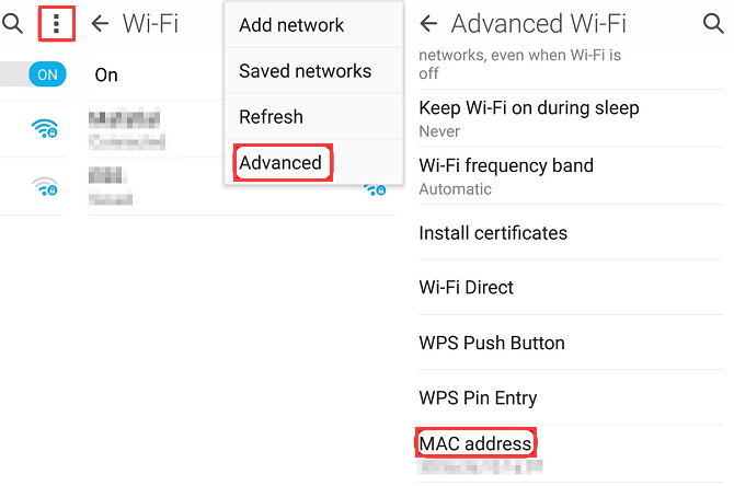 Encuentra la dirección MAC en dispositivos Android