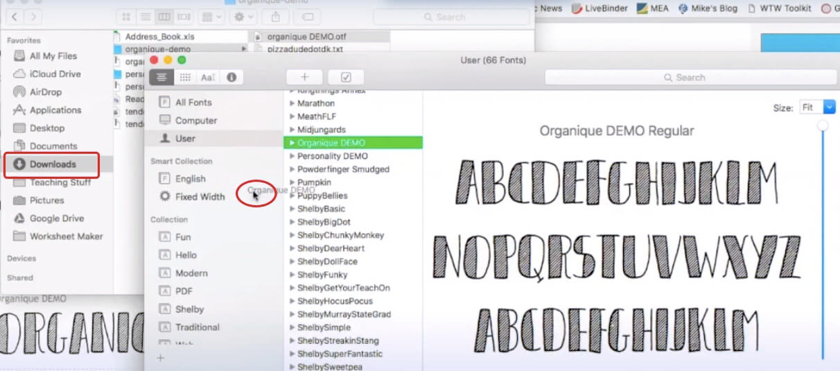 Instalar fuentes en Mac