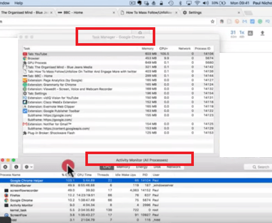 Compruebe si hay registradores de teclas en Mac a través del Monitor de actividad