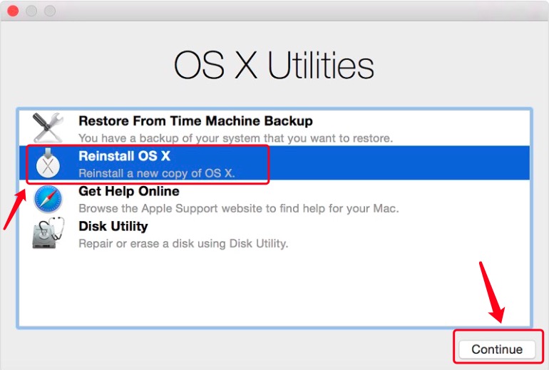 Reinstalado y obtenga OS X El Capitan para degradar