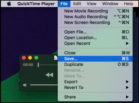 Guardar GIF con QuickTime Player