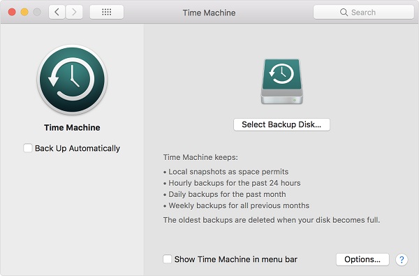 Copia de seguridad de Mac con la máquina del tiempo