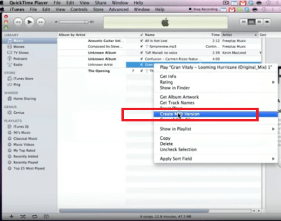 Convertir archivo AIFF a MP3 en iTunes