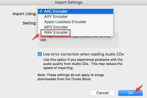 Convertir AIFF a WAV en iTunes