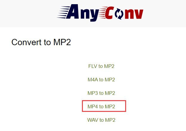 Convertir MP4 a MP2 en línea