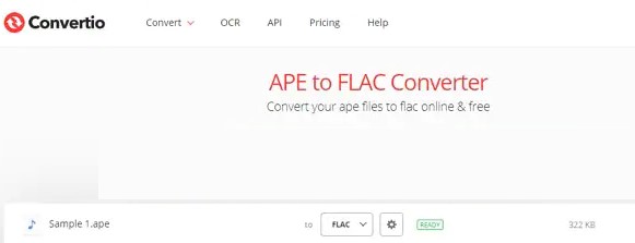 Convertir APE a FLAC en línea