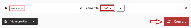 Convertir WMA a FLAC en línea