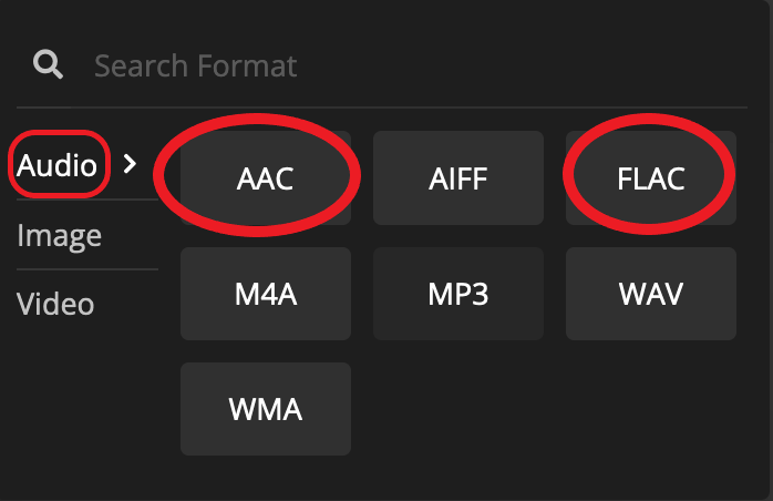 Convertidor FLAC a AAC en línea