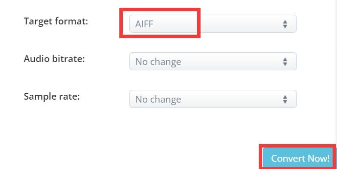 Convertir FLAC a AIFF en línea