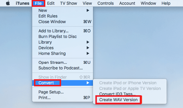 Convierta M4A a WAV usando iTunes
