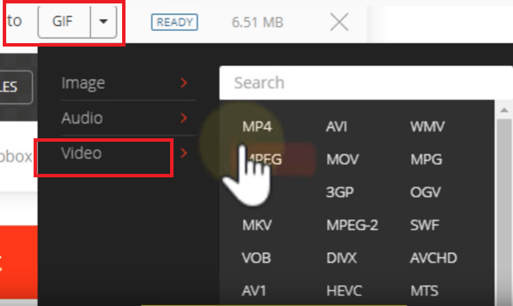 Convierta WebM a MP4 en línea con Convertio