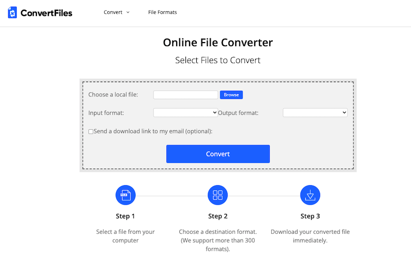 Convierta MKV a MOV en Windows a través de ConvertFiles