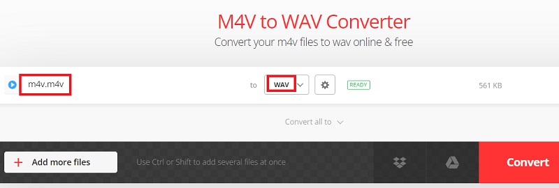 Convierta fácilmente M4V a WAV