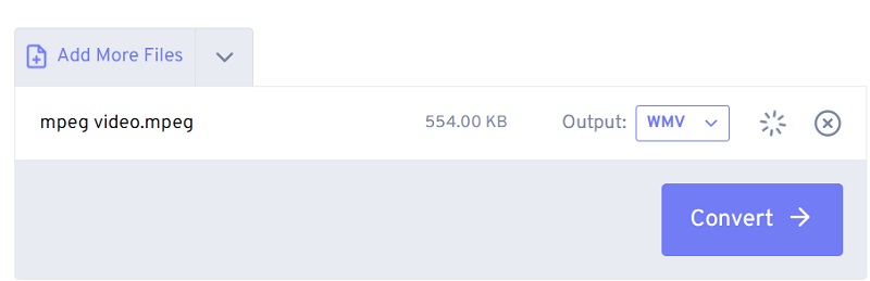Convierta MPEG a WMV usando FreeConvert