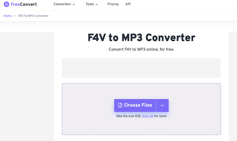 Convierte F4V a MP3 en FreeConvert.com