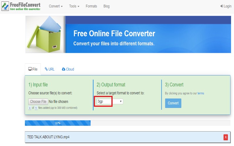 Gratis para convertir MP4 a 3GP