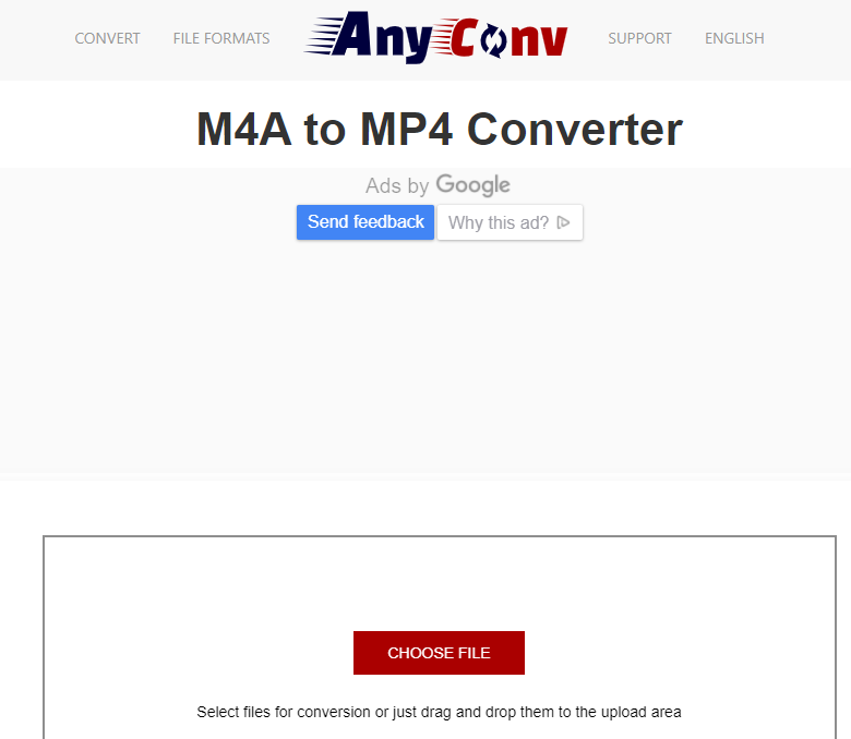 Convierta M4A a MP4 con AnyConv