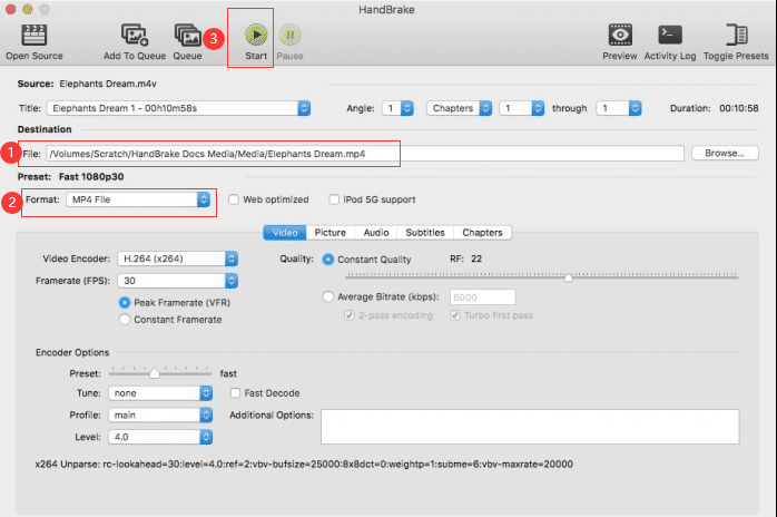 Convertir videos en Mac usando HandBrake