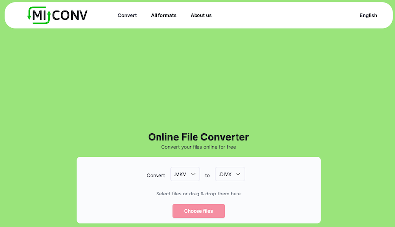 MiConv: Convertidor de MKV a DivX en línea