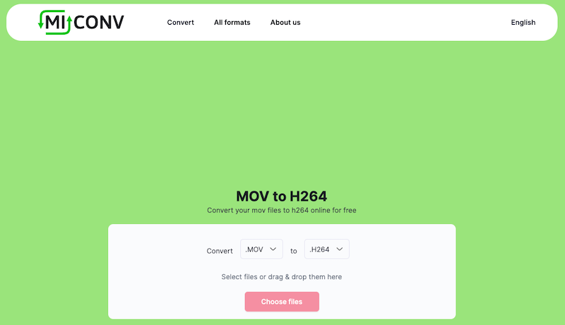 Convierta MOV a H.264 en MiConv.com