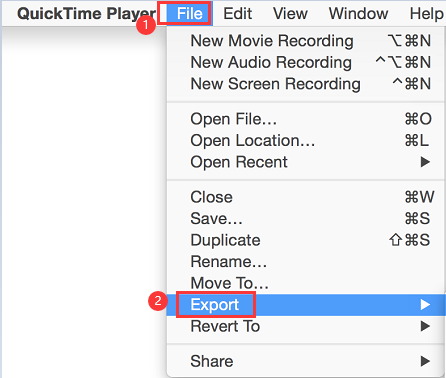 Convierta videos en Mac usando QuickTime