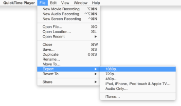 Convierta AVI a MOV en Mac usando QuickTime