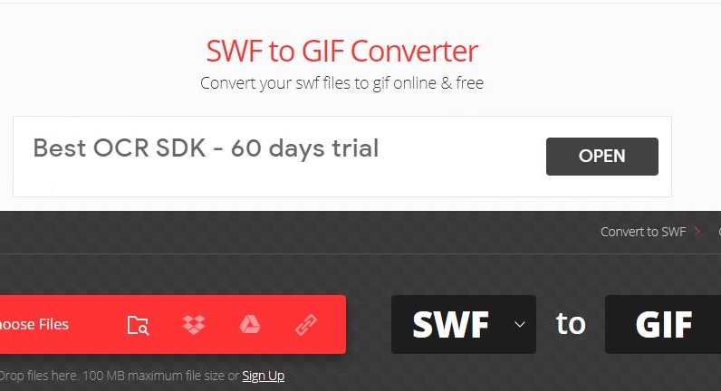 Convertir SWF a GIF en línea
