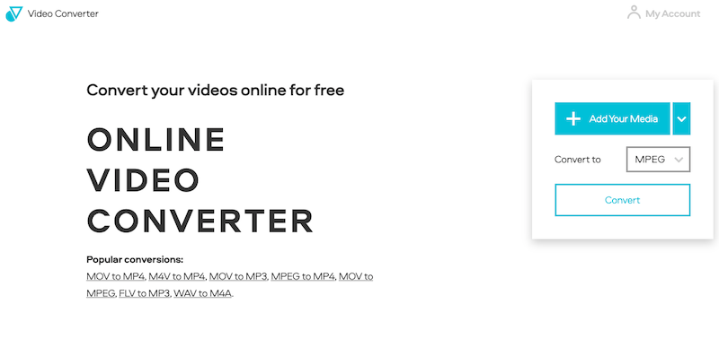 Convierta WMA a MPEG usando VideoConverter.com