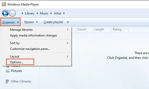 Convierta MP4 a WMA usando Windows Media Player