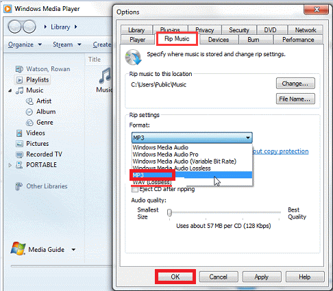 Convierta WMA a MP3 en Windows Media Player