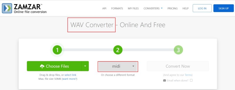 Convertidor de WAV a MIDI en línea y gratuito