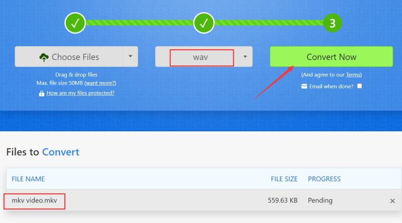 Convierta MKV a WAV en línea rápidamente