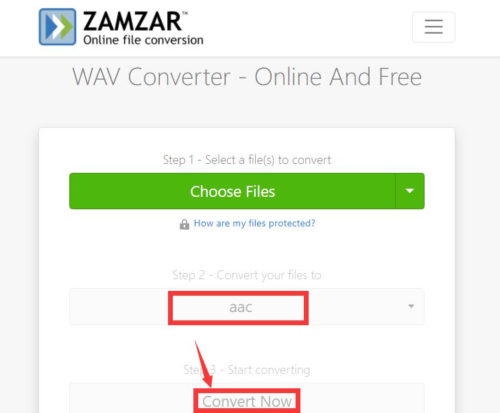 Convierte WAV a AAC gratis